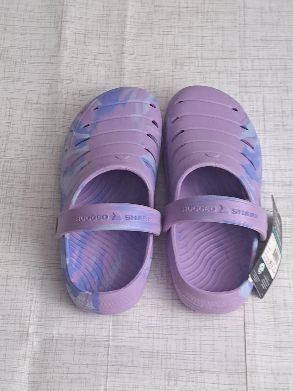 Rugged Shark Kids Purple Water Clog - Comfortable, Washable Water Shoes